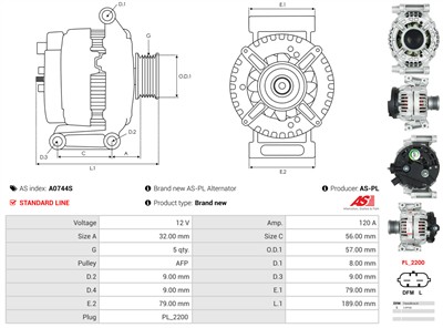 AS-PL A0744S EAN: 5902129113683.