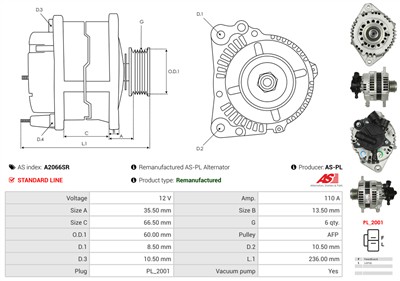 AS-PL A2066SR EAN: 5902129165279.