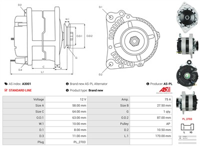 AS-PL A3001 EAN: 5901259403381.