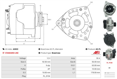 AS-PL A3022 EAN: 5901259403640.