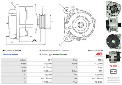AS-PL A3037PR EAN: 5902129077954.