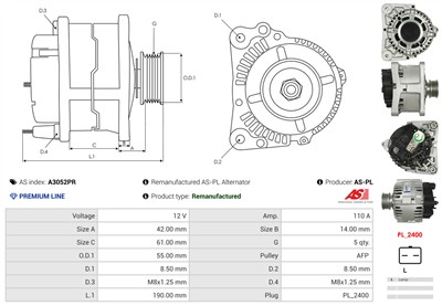 AS-PL A3052PR EAN: 5902129082934.