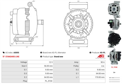 AS-PL A3055 EAN: 5901259404081.