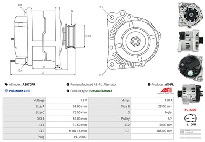 AS-PL A3070PR EAN: 5902129104605.
