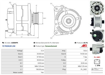 AS-PL A3084PR EAN: 5902129090588.