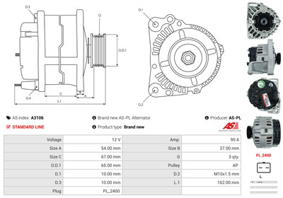 AS-PL A3106 EAN: 5901259404739.