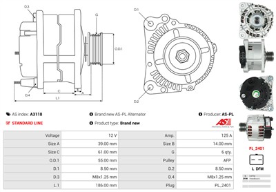 AS-PL A3118 EAN: 5901259445558.