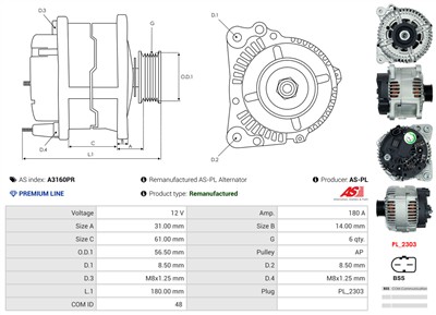 AS-PL A3160PR EAN: 5902129031130.