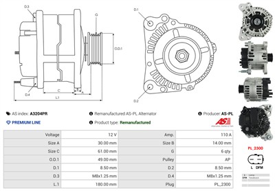 AS-PL A3204PR EAN: 5902129039709.