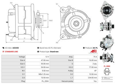 AS-PL A3243S EAN: 5902129095026.