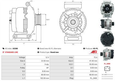 AS-PL A3288 EAN: 5902129021100.