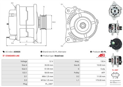 AS-PL A3502S EAN: 5902129130673.