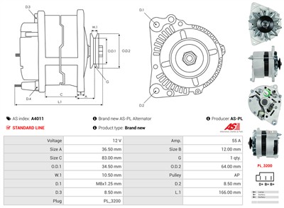 AS-PL A4011 EAN: 5901259404951.