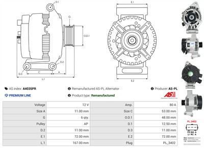 AS-PL A4035PR EAN: 5902129105619.