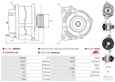 AS-PL A4043(P) EAN: 5901259467307.