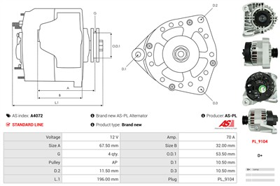 AS-PL A4072 EAN: 5901259405668.