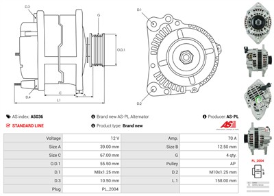 AS-PL A5036 EAN: 5901259441239.