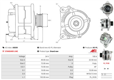 AS-PL A5039 EAN: 5901259443684.