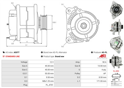 AS-PL A5077 EAN: 5901259489699.