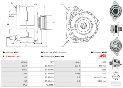 AS-PL A5121 EAN: 5902129003182.