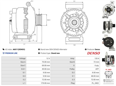 AS-PL A6011(DENSO) EAN: 5901259458121.