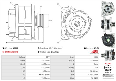 AS-PL A6018 EAN: 5901259406368.