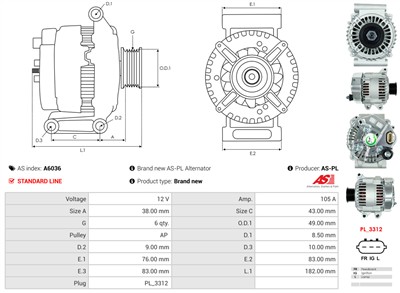 AS-PL A6036 EAN: 5901259437881.