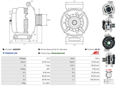 AS-PL A6063PR EAN: 5902129104872.