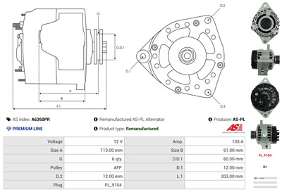 AS-PL A6260PR EAN: 5902129022985.