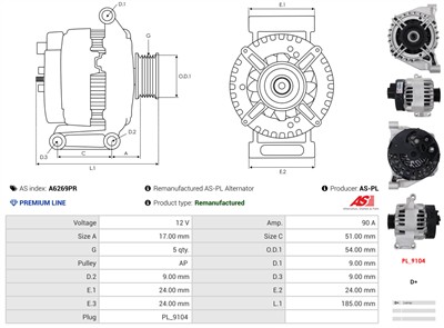 AS-PL A6269PR EAN: 5902129208358.