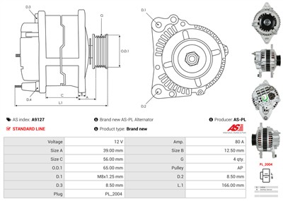 AS-PL A9127 EAN: 5902129010289.