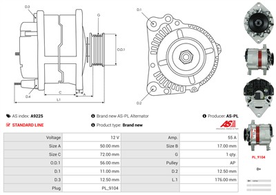 AS-PL A9225 EAN: 5902129033714.