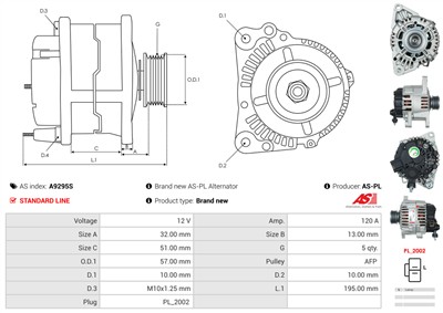 AS-PL A9295S EAN: 5902129109044.
