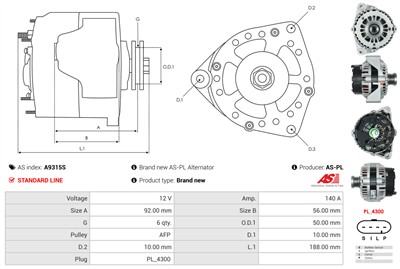 AS-PL A9315S EAN: 5902129122586.