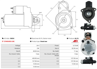 AS-PL S0024 EAN: 5901259418675.