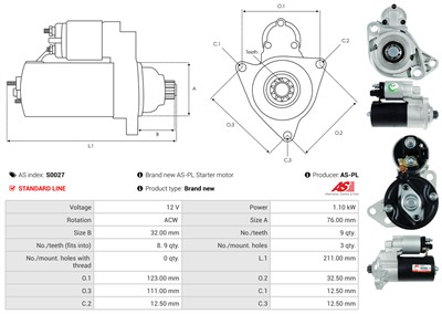 AS-PL S0027 EAN: 5901259418736.