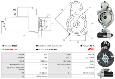 AS-PL S0039 EAN: 5901259418880.