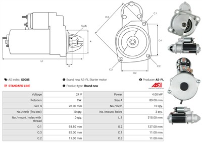 AS-PL S0085 EAN: 5901259419542.