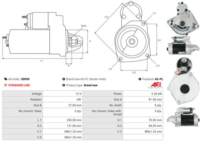 AS-PL S0099 EAN: 5901259419764.
