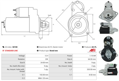 AS-PL S0100 EAN: 5901259419788.