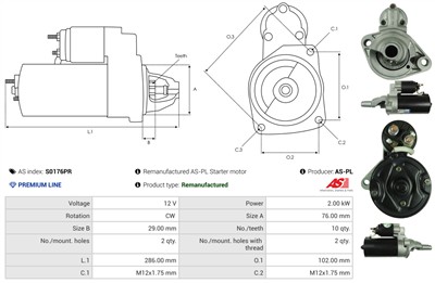 AS-PL S0176PR EAN: 5902129095125.