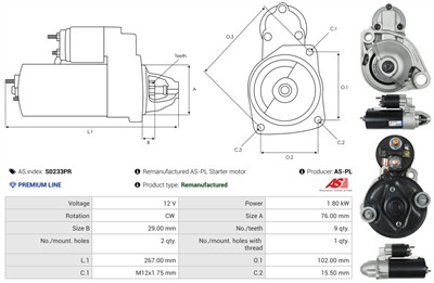 AS-PL S0233PR EAN: 5902129103929.