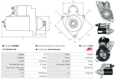 AS-PL S0398PR EAN: 5902129074007.