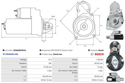 AS-PL S0460(BOSCH) EAN: 5902129108573.
