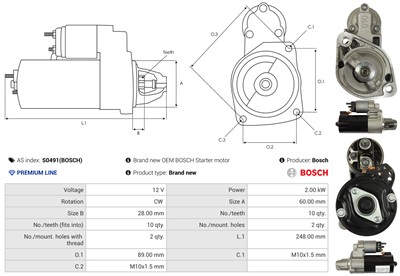 AS-PL S0491(BOSCH) EAN: 5901259496802.
