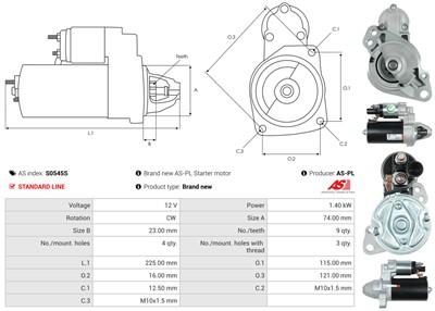 AS-PL S0545S EAN: 5902129111832.