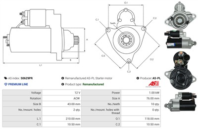 AS-PL S0629PR EAN: 5902129094852.