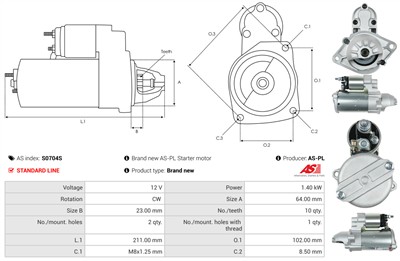 AS-PL S0704S EAN: 5902129102625.