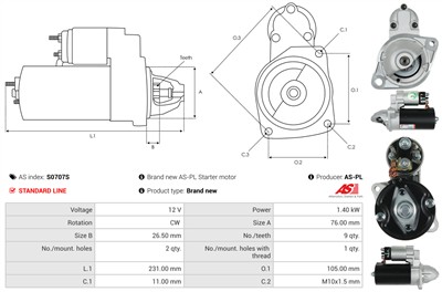 AS-PL S0707S EAN: 5902129104667.