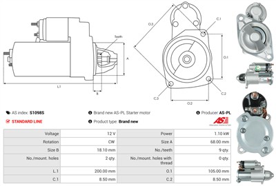 AS-PL S1098S EAN: 5902129120001.
